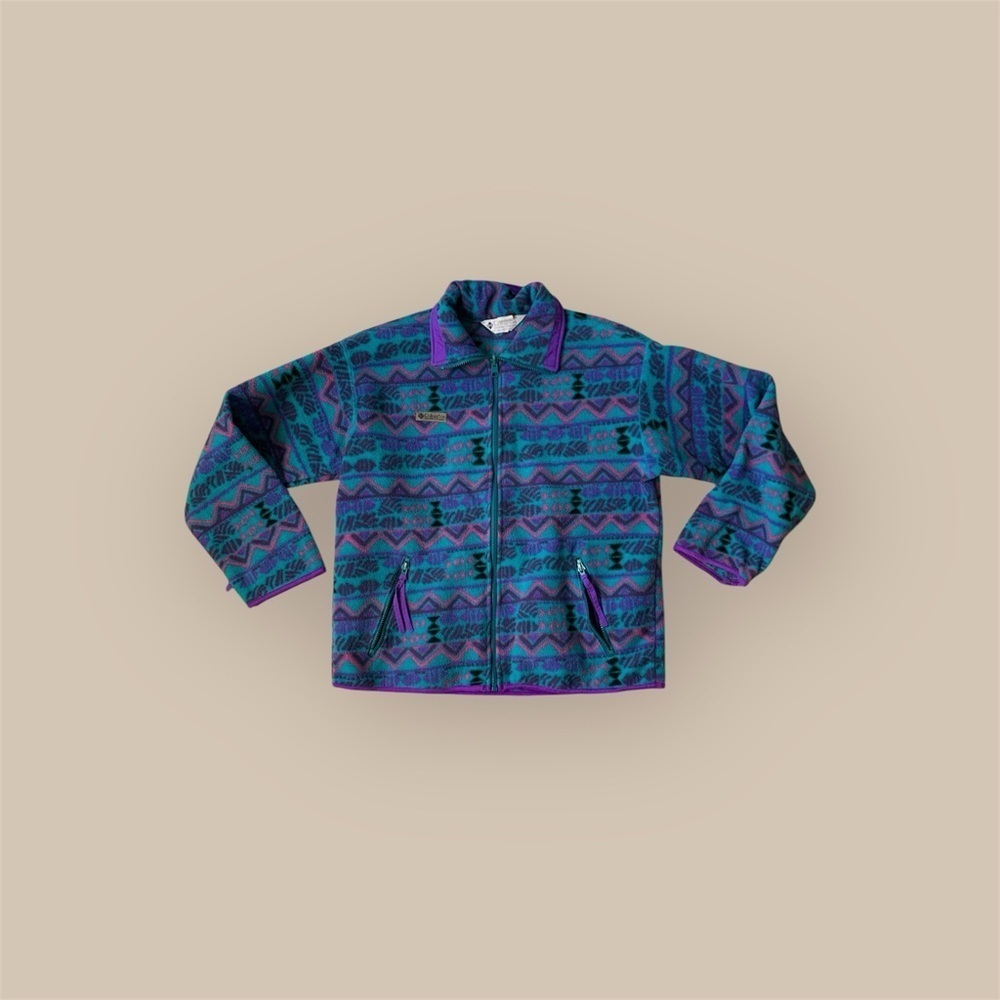 Vintage Columbia zip up sweater size small